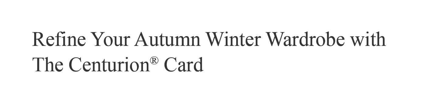 Refine Your Fall Wardrobe