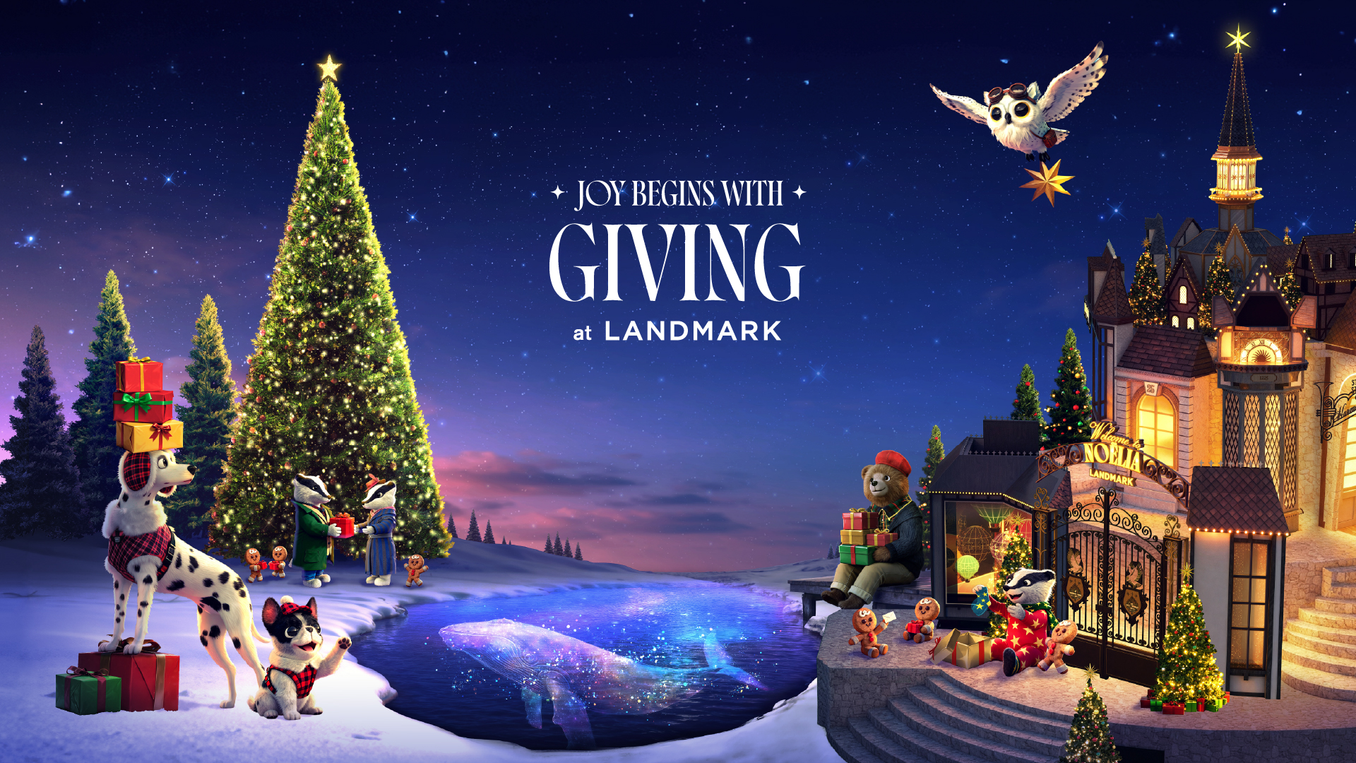 JOY BEGINS WITH GIVING at LANDMARK