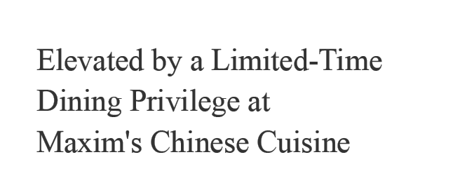 Savor “Two for One” Delights Enjoy Gourmet Nights with Platinum