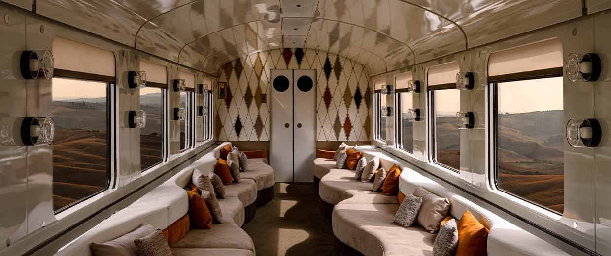 Interior of the La Dolce Vita Orient Express Train