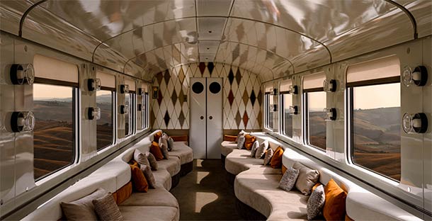 Interior of the La Dolce Vita Orient Express Train